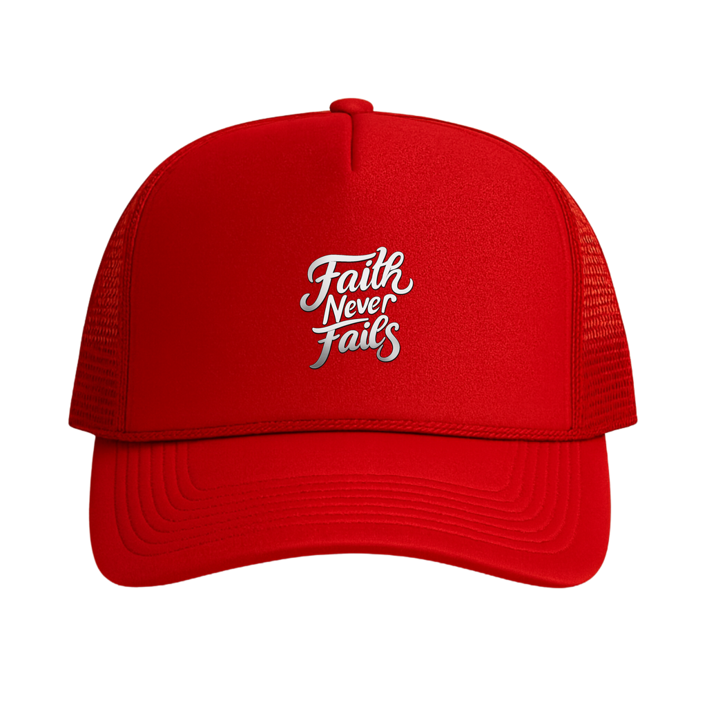 Faith Never Fails Trucker - Red