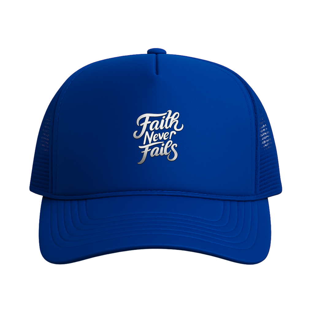 Faith Never Fails Trucker - Royal Blue