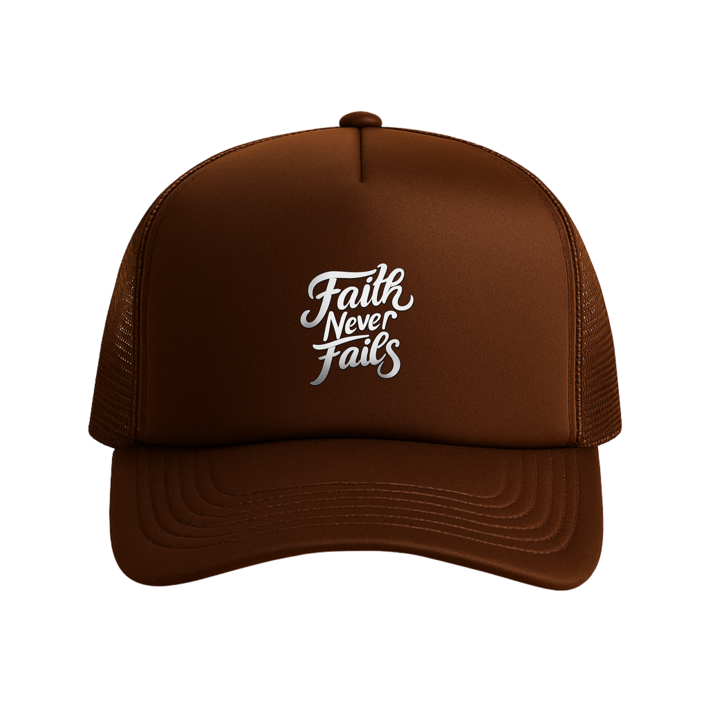 Faith Never Fails Trucker - Brown