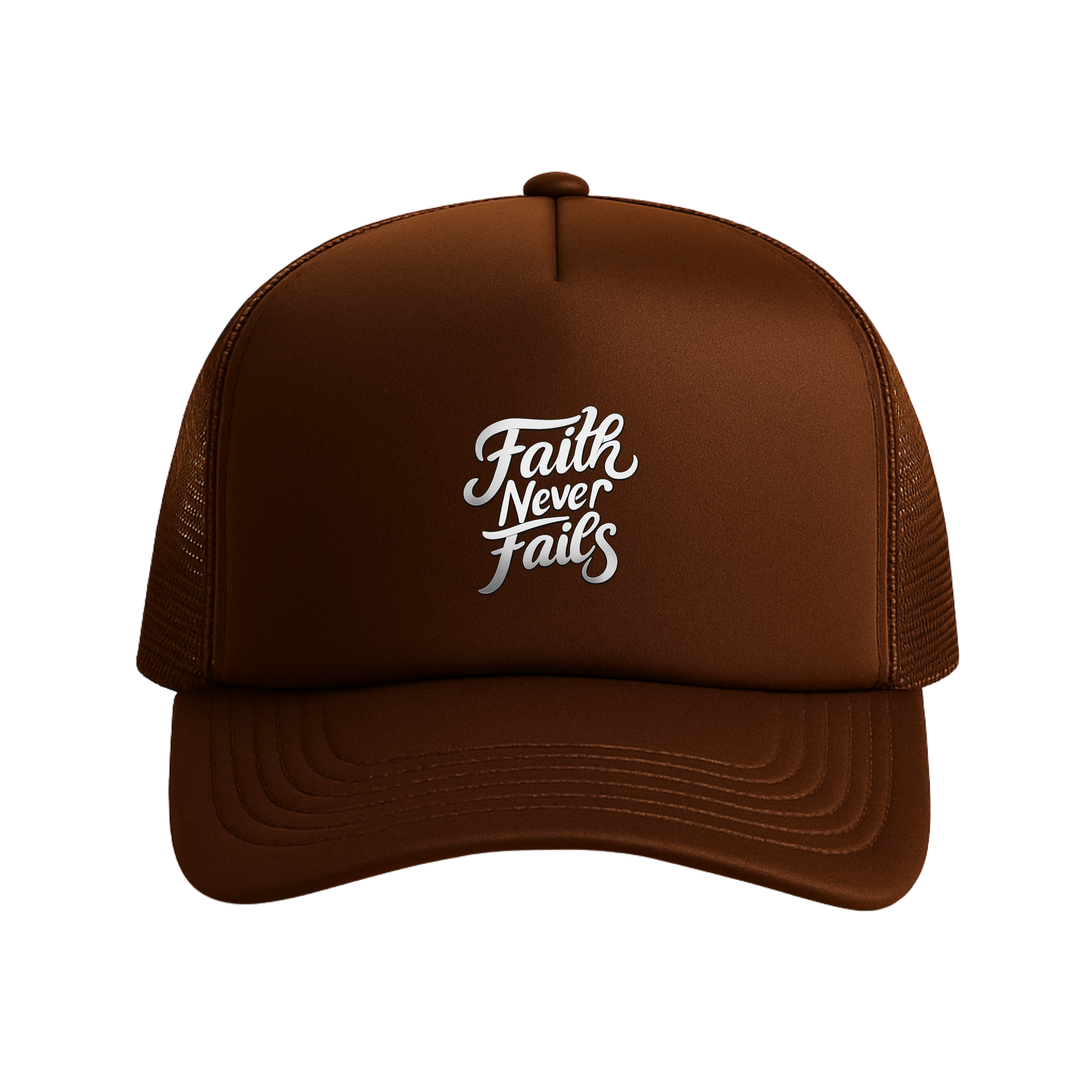 Faith Never Fails Trucker - Brown
