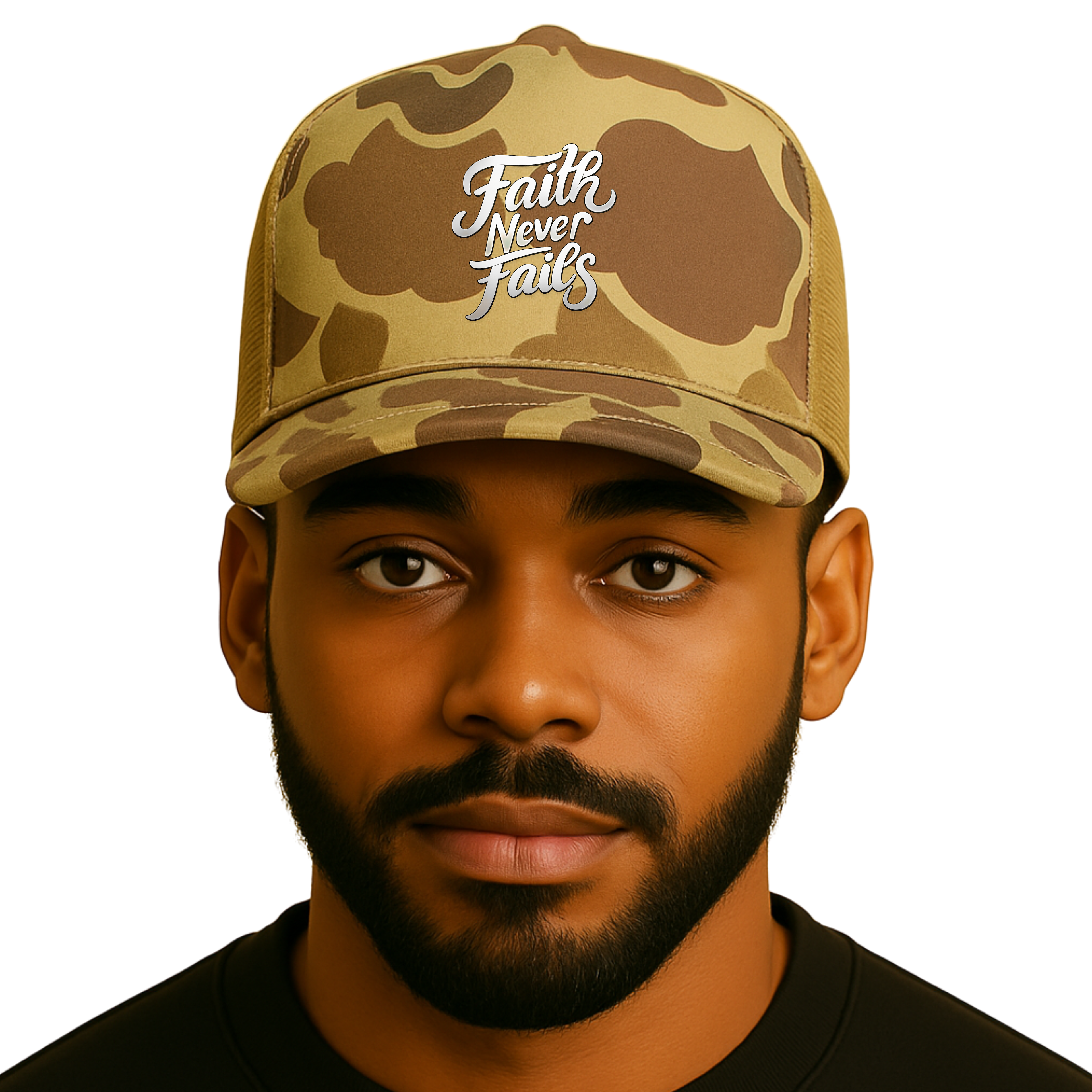 Faith Never Fails Trucker - Camo