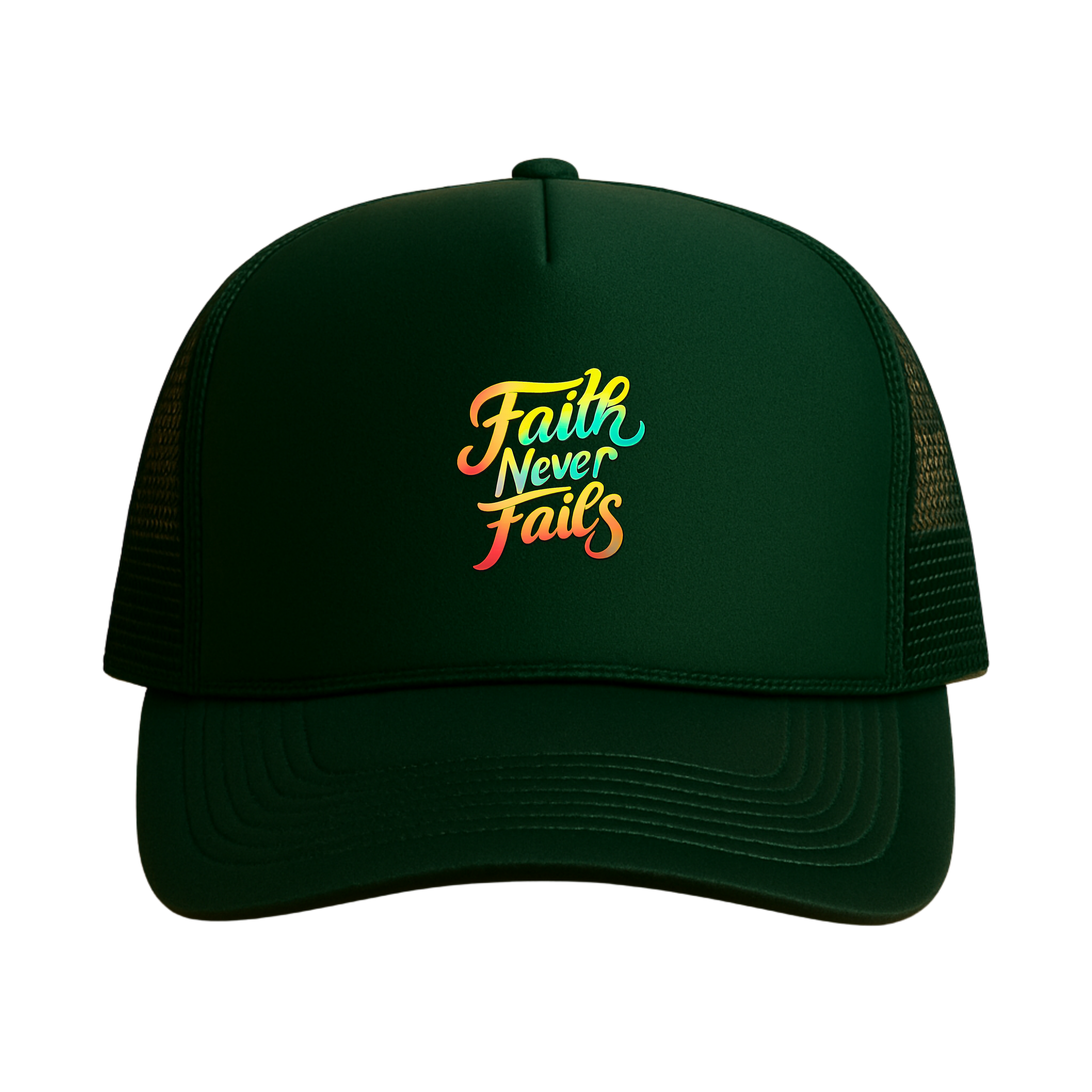 Faith Never Fails Trucker - Green