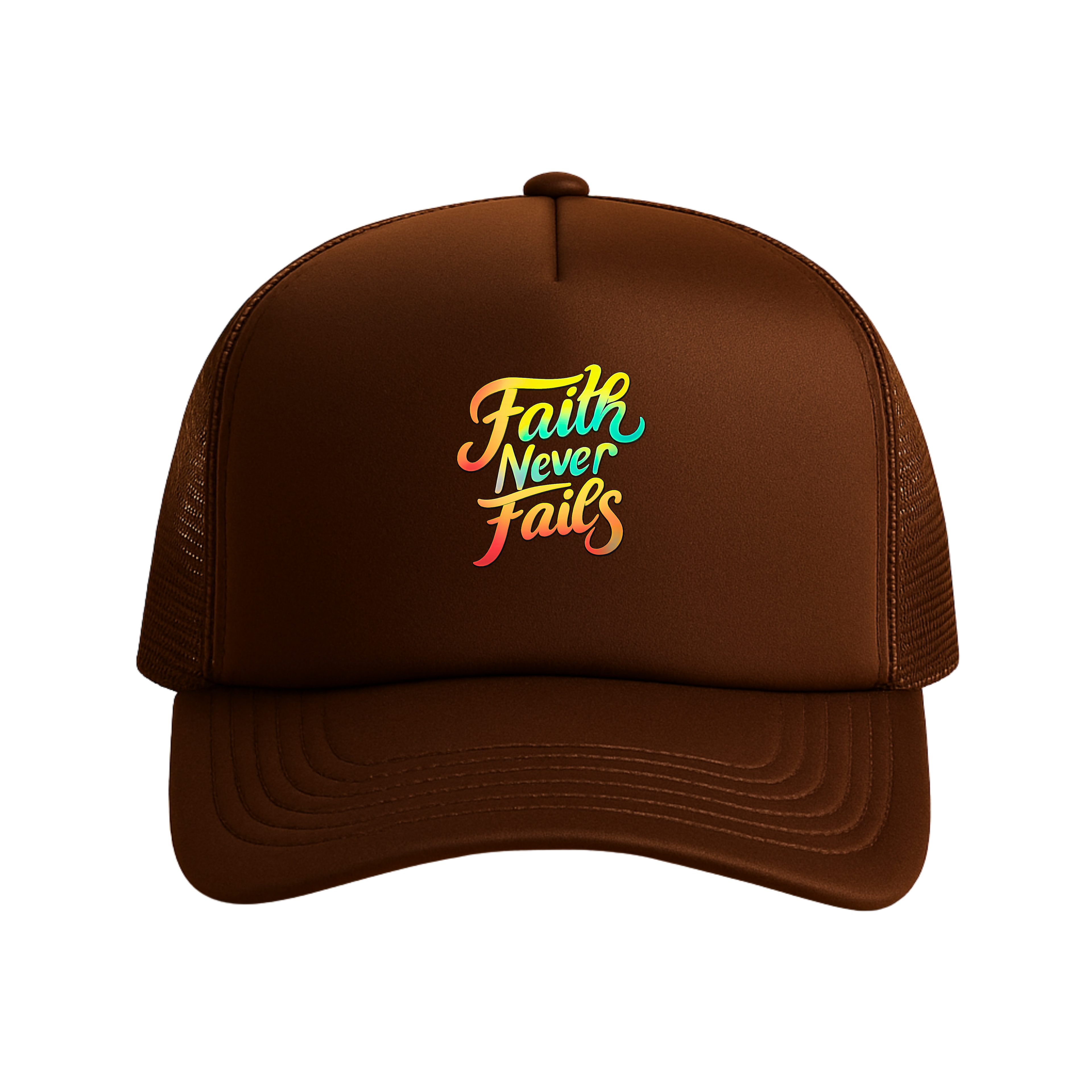 Faith Never Fails Trucker - Brown